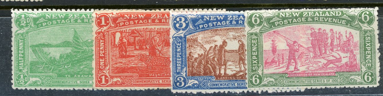 New Zealand 1906 SG370-3 Christchurch Exhibition Set Mint Light Hinge