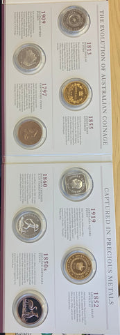 Macquarie Mint "History of Australian Coinage Collection"  Includes 8 Medallions