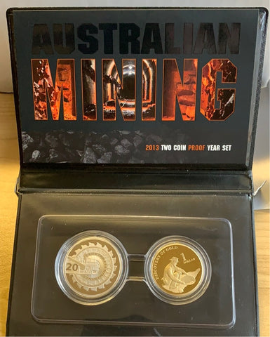 Australia 2013 Royal Australian Mint Mining 2 Coin Proof Set