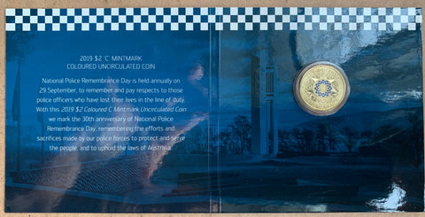 2020 RAM $2 30th Anniversary National Police Remembrance Day C Mintmark Coloured Coin