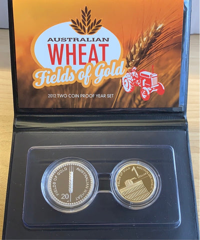 Australia 2012 Royal Australian Mint Australian Wheat 2 Coin Proof Set