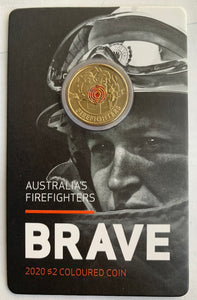 2020 RAM $2 Brave Australia's Firefighters Uncirculated Coloured Coin
