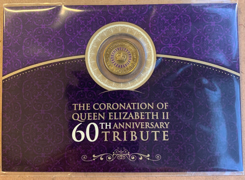 Australia 2013 $2 Coloured coin for 60th Anniversary of the Coronation of Her Majesty Queen Elizabeth ll, no mintmark. Uncirculated Coin
