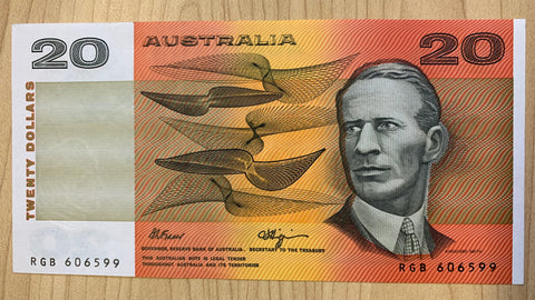 Australia R412 $20 Fraser Higgins Uncirculated Banknote