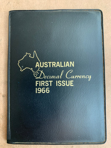 Australia 1966 Royal Australian Mint Uncirculated Coin Set in rare black wallet