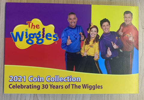 2021 Australia Coloured  $2 carded Uncirculated Wiggles Coin collection