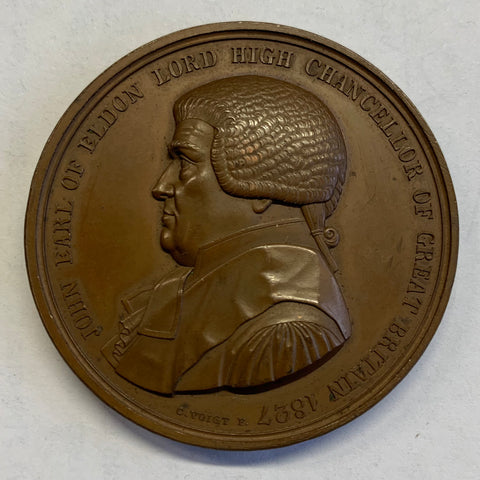 UK Great Britain 1827 John Earl of Eldon Lord High Chancellor Bronze Medal