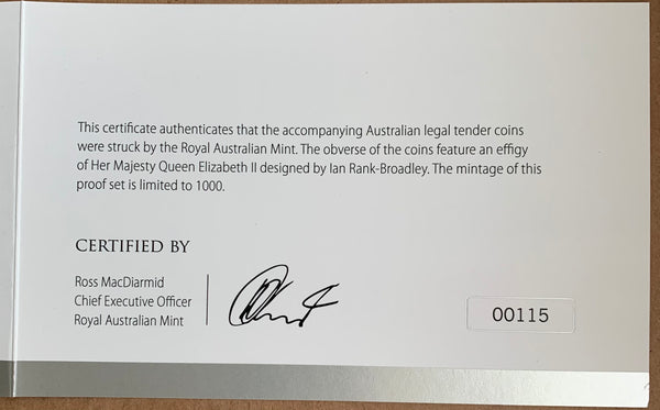 Australia 2019 Royal Australian Mint  .999 Silver Ian Rank-Broadley Effigy Proof Coin Set