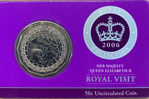 2006 Australia 50c Fifty Cents Royal Visit Uncirculated Coin