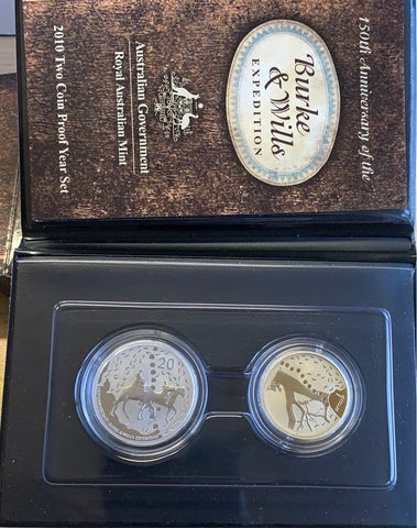Australia 2010 Royal Australian Mint Burke and Wills Expedition 2 Coin Proof Set