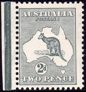 Australia SG 24 2d Grey Kangaroo 2nd Watermark MUH