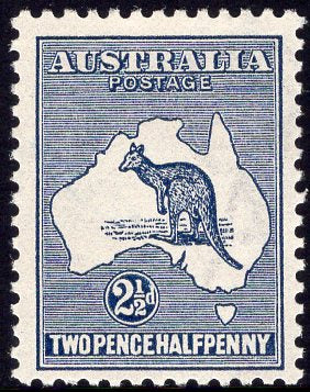 Australia SG 25 2½d Indigo Kangaroo 2nd Watermark. MUH mint unhinged