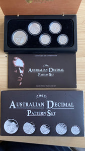 2009 Perth Mint 1966 Australian Decimal Pattern Set .999 Silver Proof Coins