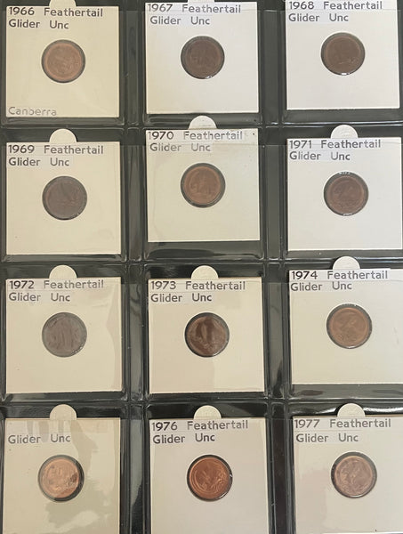 Australia 1966-2019 1c Uncirculated Coin Collection