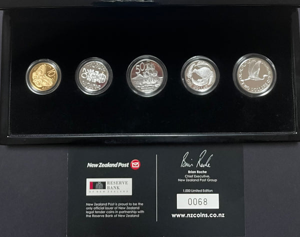 New Zealand 2012 Silver Currency Set of 5 Silver Proof Coins