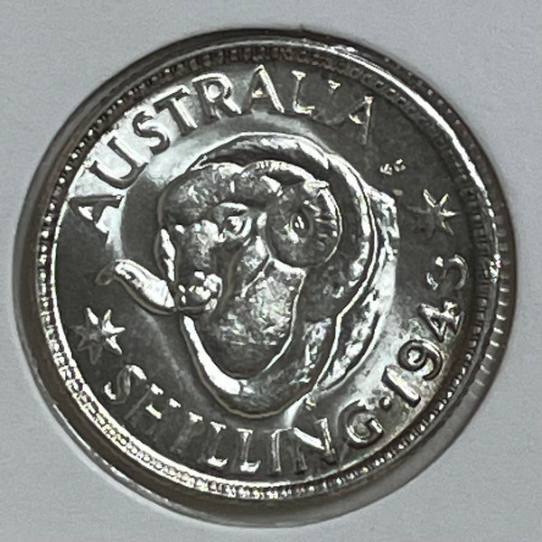 Australia 1943 1/- One Shilling silver coin Uncirculted Condition