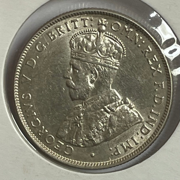 Australia 1932 Silver 2/- Florin rare date in about Uncirculated Condition