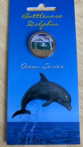 Australia 2006 Royal Australian Mint Ocean Series Bottlenose Dolphin $1 Coloured Carded Coins