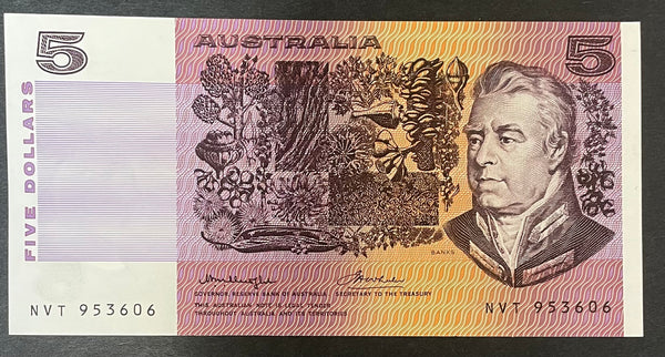 Australia $5 Knight/Wheeler Banknote R206c