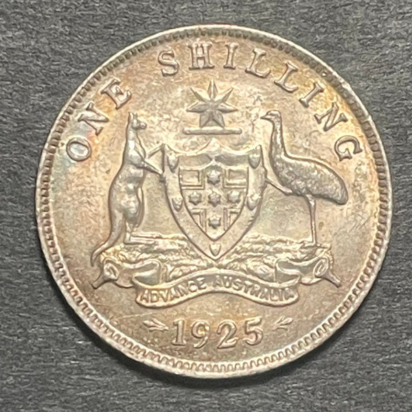Australia 1925 1/- One Shilling silver coin Extremely Fine Condition