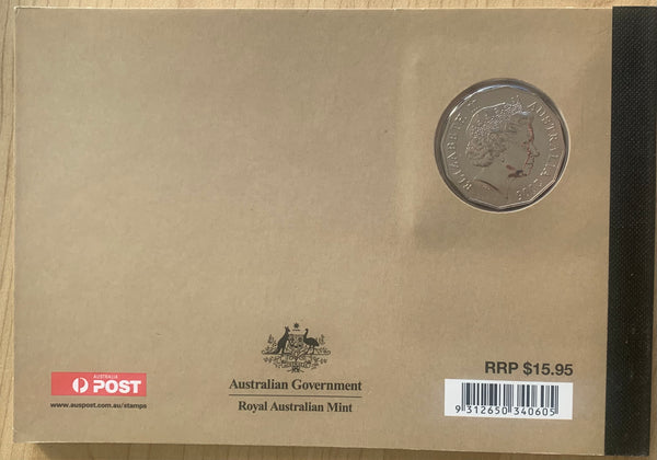 2006 Australia 50c Fifty Cents Royal Visit Uncirculated Coin Stamp Folder