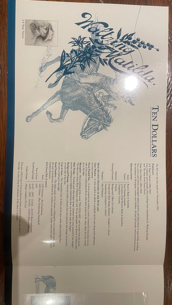 Australia 1997 Melbourne Show $10 Polymer Evans/Macfarlane Uncut Vertical Pair Banknote Folder