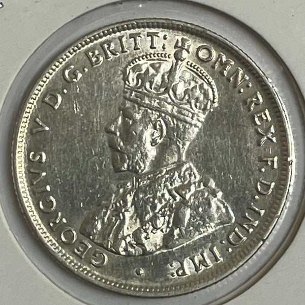 Australia 1927 2/- Florin about Uncirculated