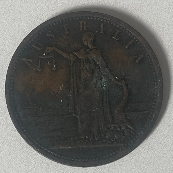 Australia 1855 William Bateman Warnambool 1d Penny Token