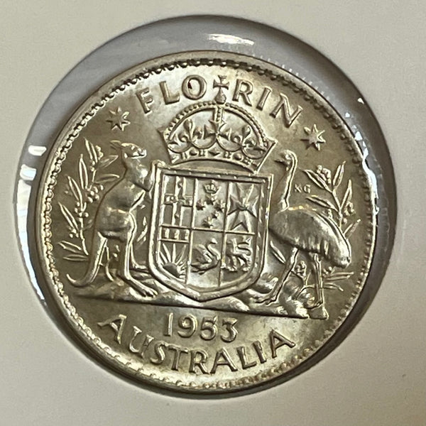 Australia 1953 Florin Uncirculated