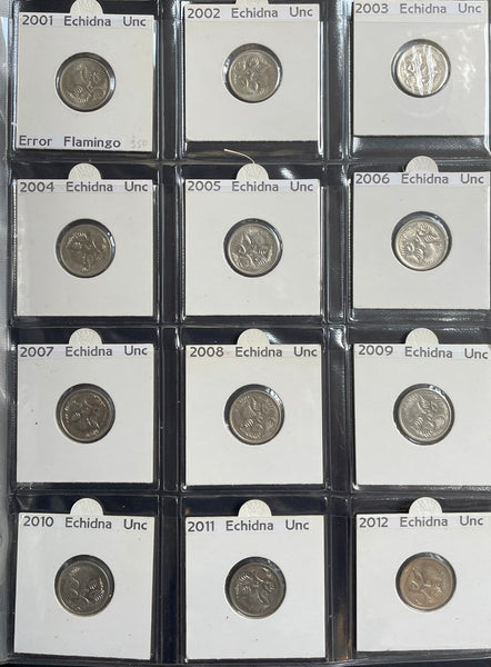 Australian 1966-2016 5c Uncirculated Coin Collection