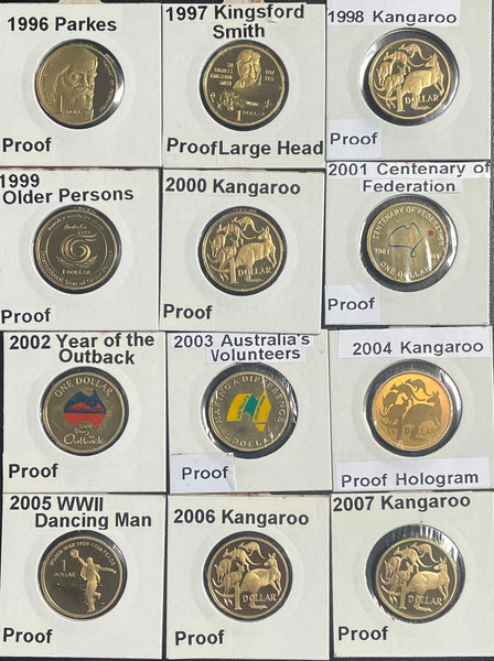 Australia 1984 to 2016 $1 One Dollar Proof Collection 40 Coins