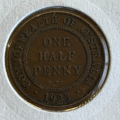 Australia 1923 Half Penny  ½d Halfpenny