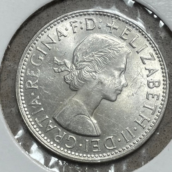 Australia 1962 2/- Florin Silver Coin Uncirculated