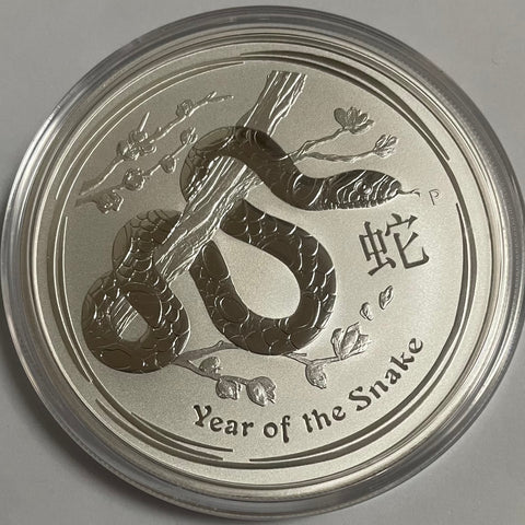 Australia 2013 Perth Mint $2 Lunar New Year of the Snake 2oz Silver Coin