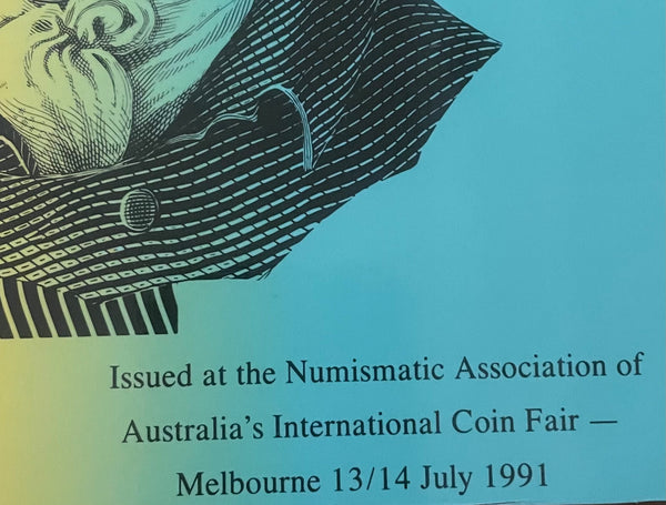 Australia 1991 $10 Fraser/Cole Banknote Uncut Block of 4 Folder R313