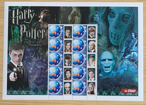 Australia Post Harry Potter and the Order of the Phoenix 50c Stamp Sheet Limited Edition