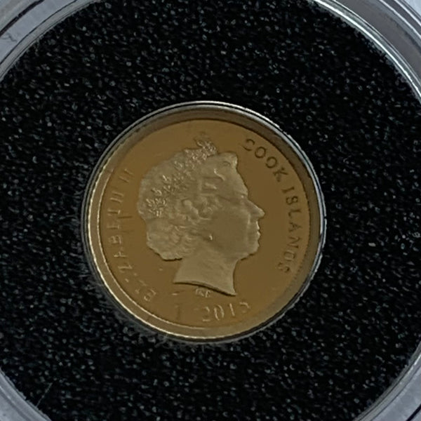 Cook Islands 2015 Macquarie Mint $1 Magna Carta .5 grams of .585 Gold Coin