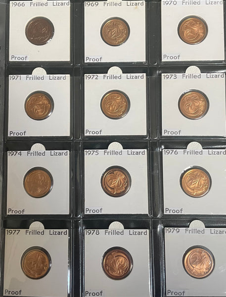 Australia 1966-1991 2c Proof Coin Collection