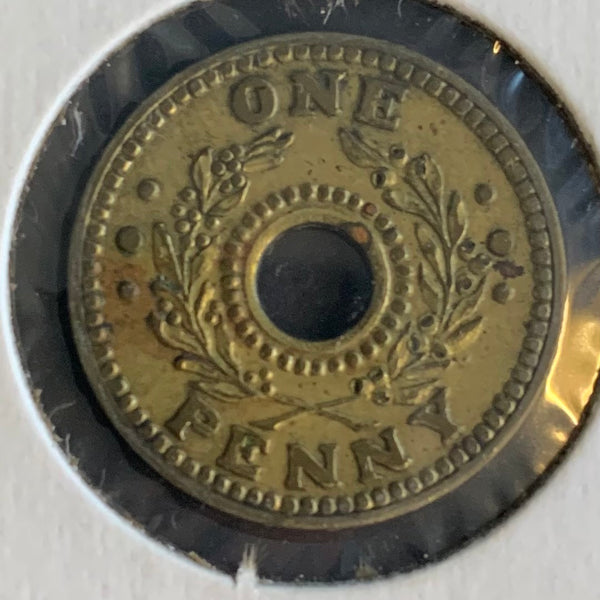 AUSTRALIA : 1942 1d One Penny Hay Internment Camp Token