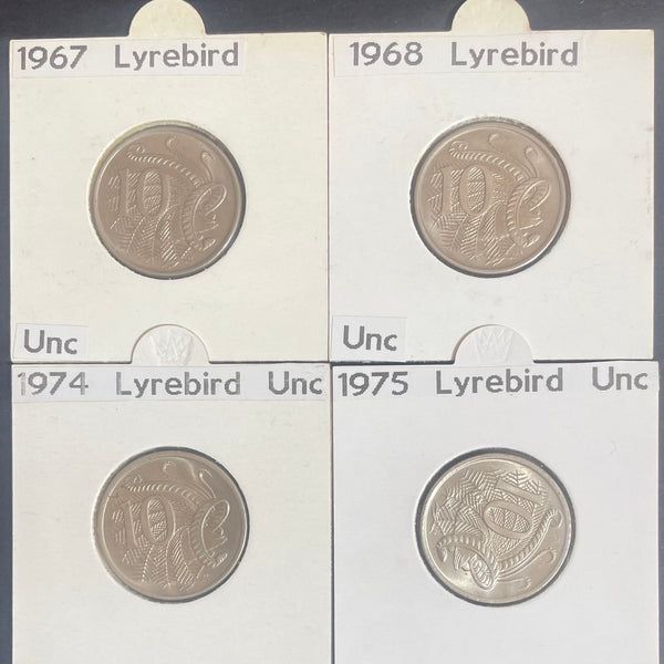 Australian 1967 to 2019 10c uncirculated Coin Collection