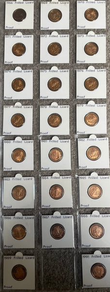 Australia 1966-1991 2c Proof Coin Collection