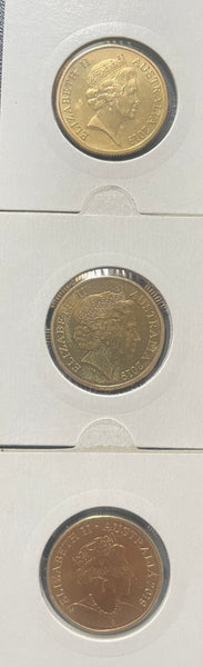 Australia 2019 Royal Australian Mint $1 Mob of Roos 4th, 5th & 6th QE11 Portrait/Effigy set of 3 Uncirculated Coins