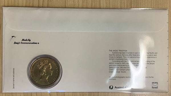 1990 Australia ANZAC Tradition PNC with $5 coin