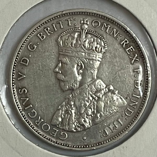 Australia 1924 2/- Florin Two Shillings Silver Coin Very Fine VF
