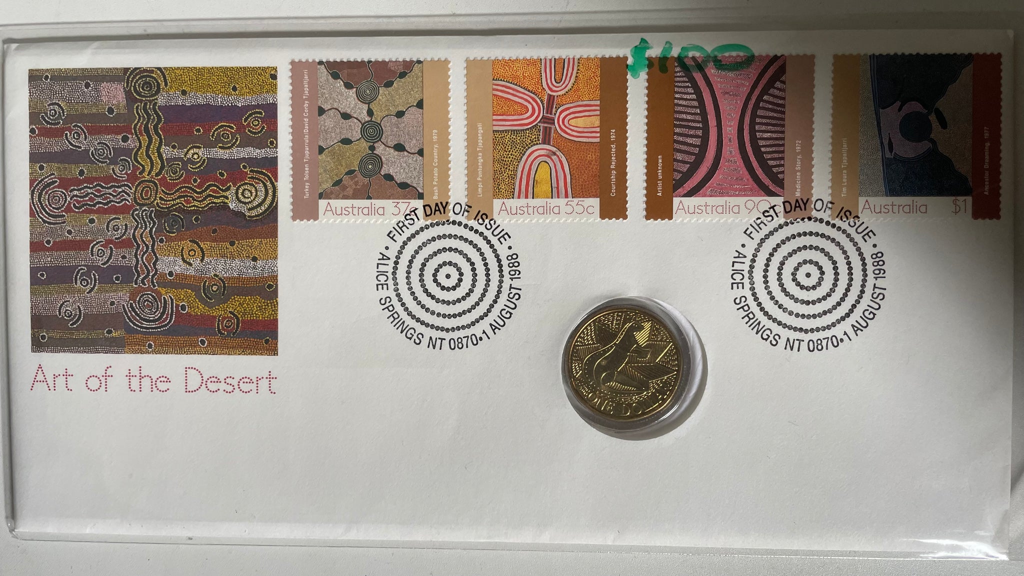 Australia 1988 $1 Art of the Desert PNC Limited edition