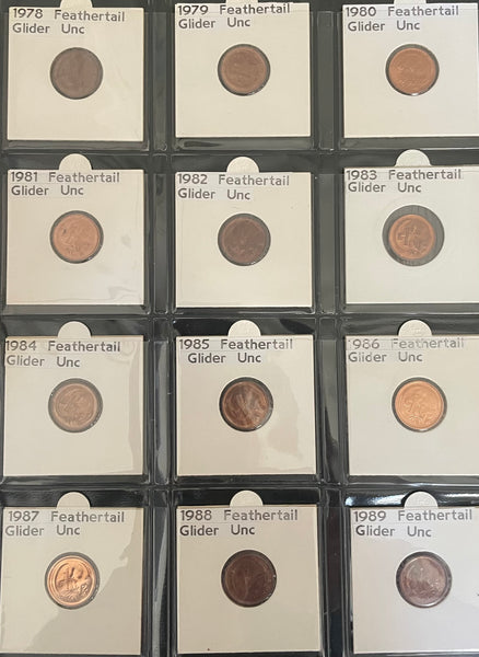 Australia 1966-2019 1c Uncirculated Coin Collection