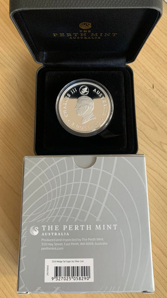 2024 Australia $3 Wedge-tail Eagle .9999 3oz Silver Proof Coin