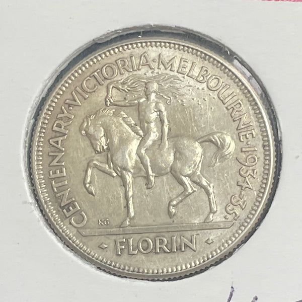 Australia 1934-5 Melbourne Centenary Florin gEF
