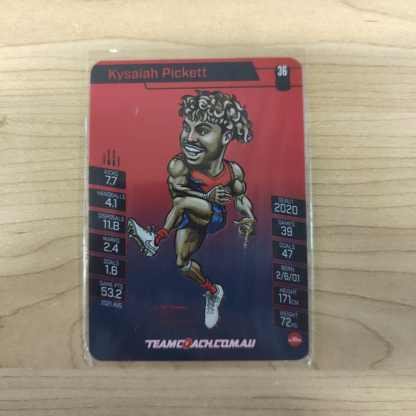 2022 AFL Teamcoach Magic Wildcard Kysaiah Pickett Melbourne MW-11