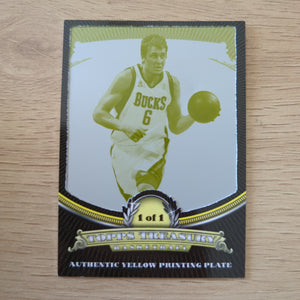 2008 Topps Treasury Yellow Printing Plate Andrew Bogut Card NBA Basketball Card 1/1